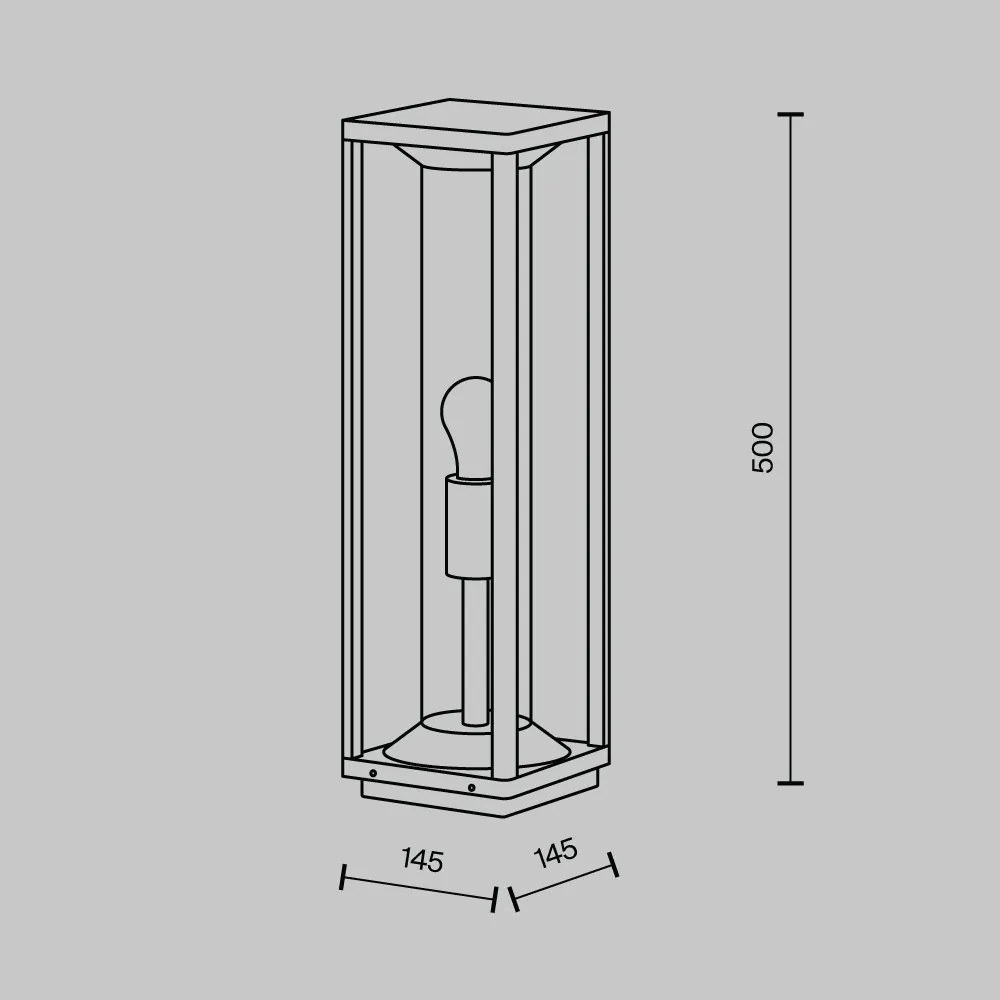 Mini Stalp iluminat exterior IP54 Cell H-50cm