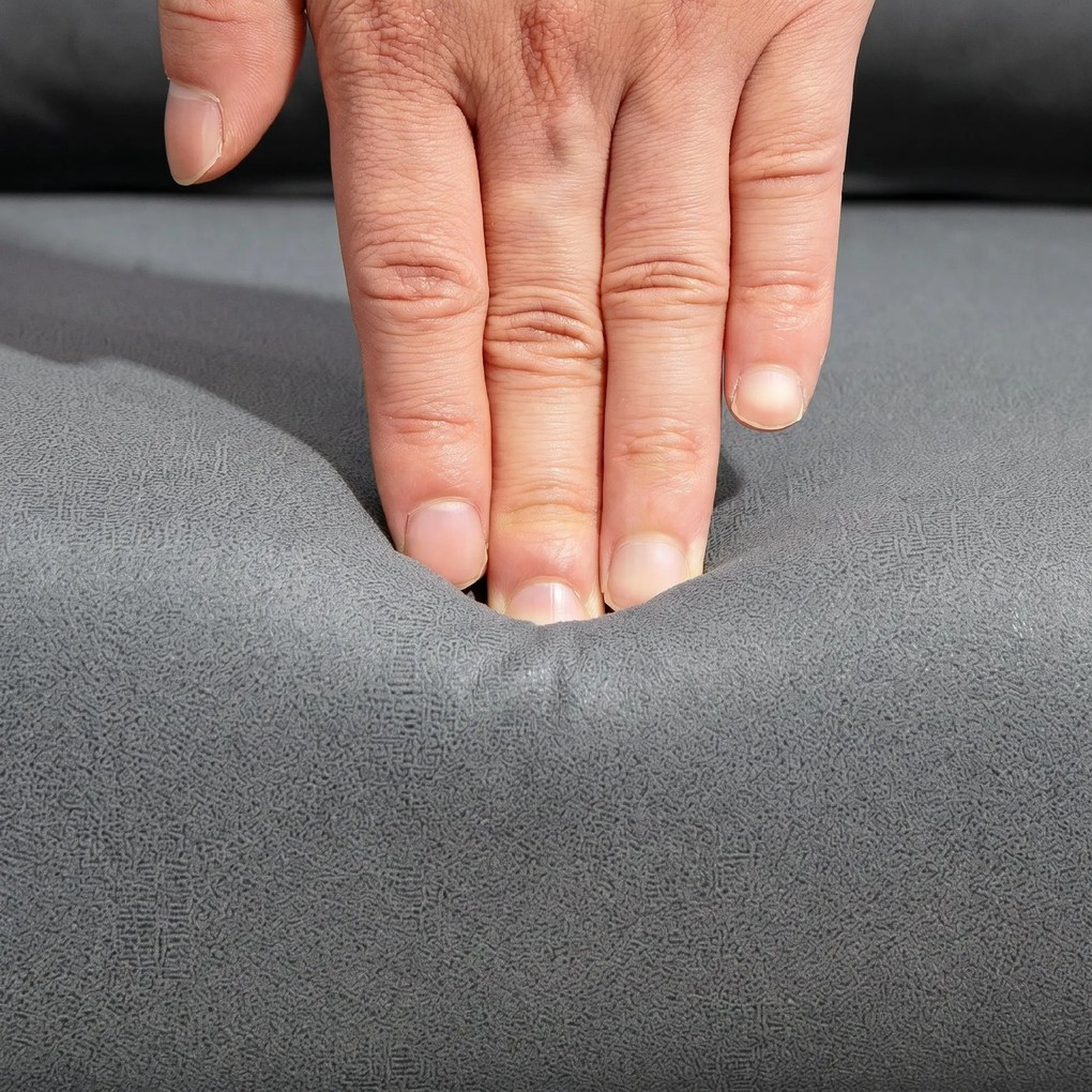 HOMCOM Scaun de birou pivotant la 360° cu Inaltime Reglabila din Material Respirabil, cu Perna, 60x60x79-91 cm, Gri | Aosom Romania