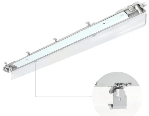 Corp de iluminat fluorescent industrial HERMIC T8 2xG13/18W/230V IP65