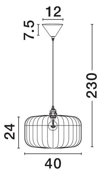 Lustra/Pendul design decorativ, PONN D 40cm