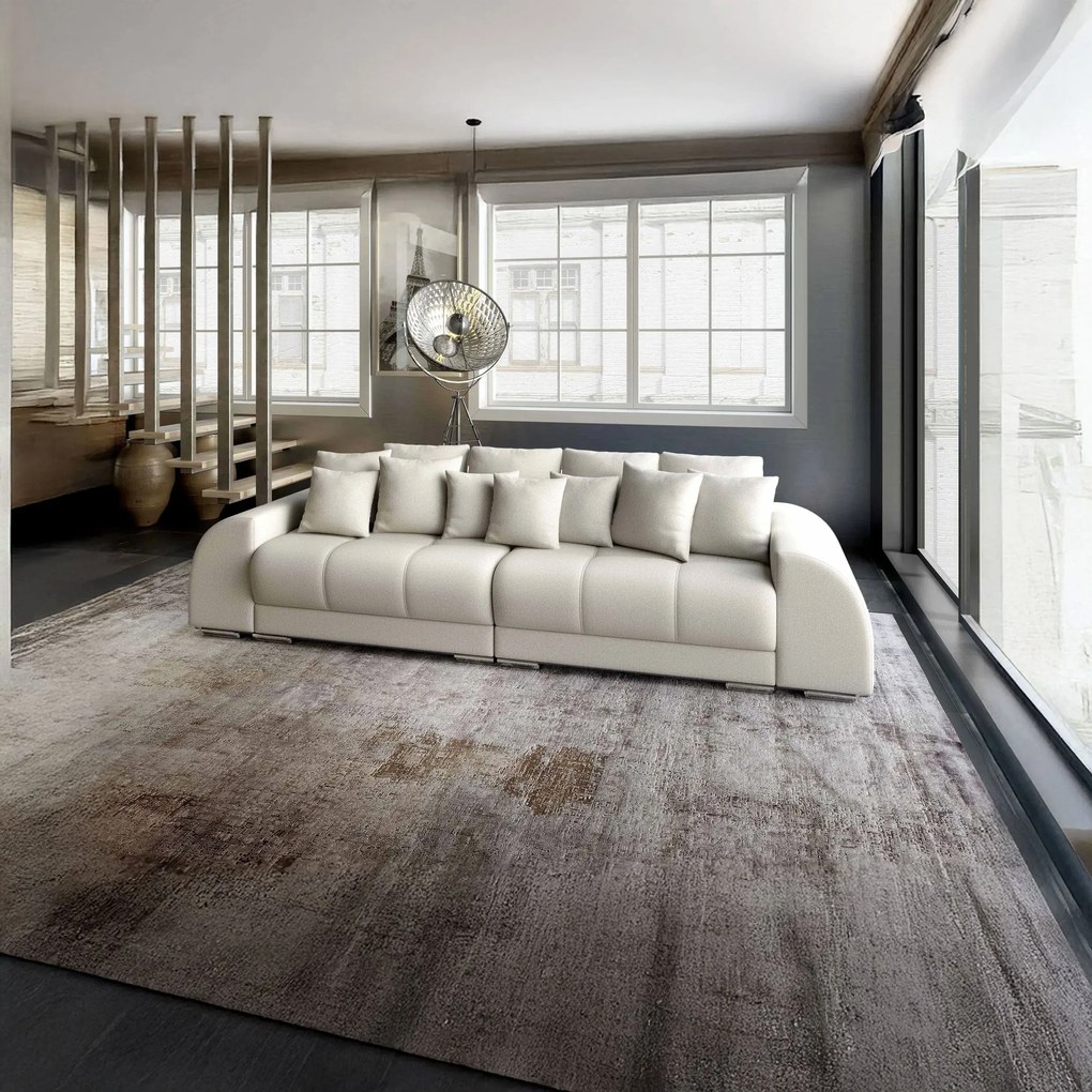 Canapea extensibilă dumonde cu 2 lăzi de depozitare si sezut confortabil din spuma high-density, Verona Enjoy Beige 310x100 cm