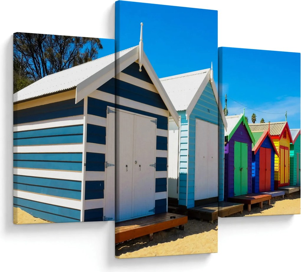 Tablou - Plaja Brighton, Melbourne, Australia (90x60 cm)