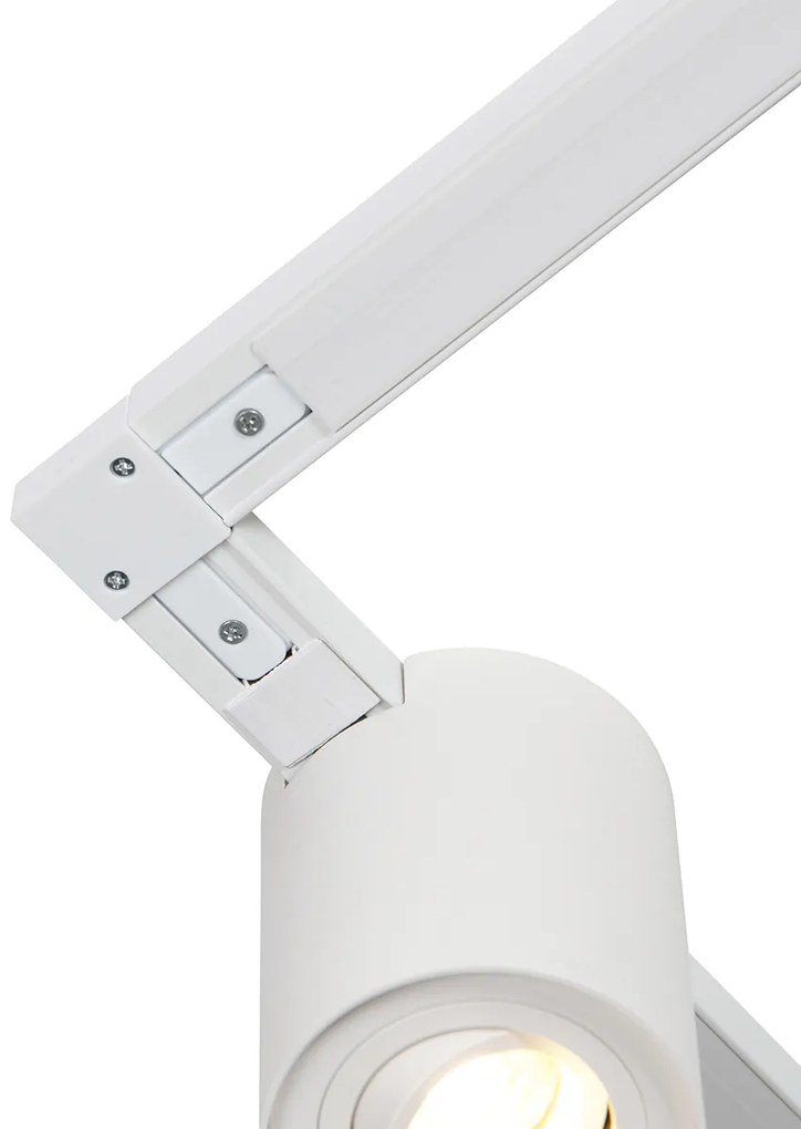 Sistem de șine modern alb cu 5 spoturi monofazate - Rondoo Up