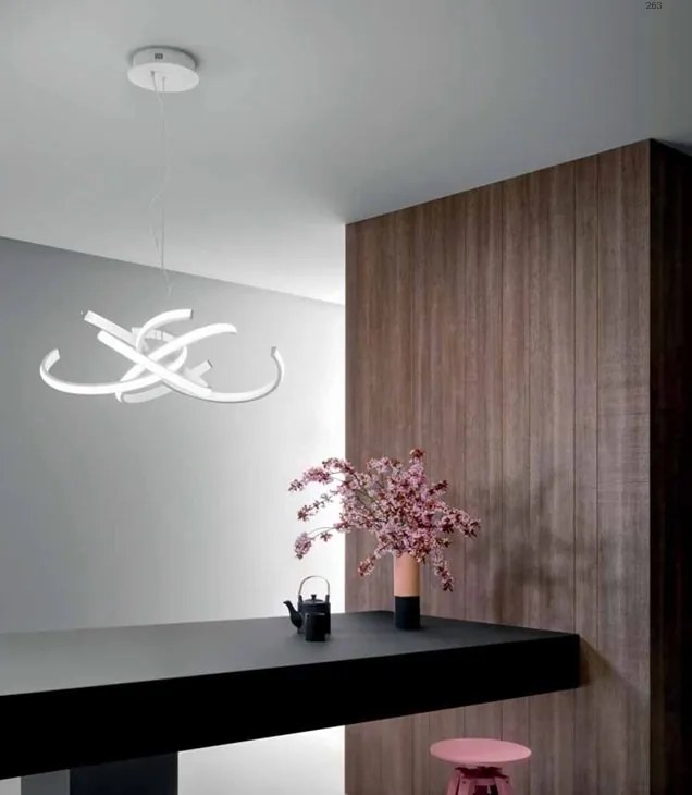 Lustra LED design modern Cinzia S auriu sau alb