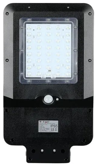 Lampă stradală solară LED cu senzor, 15 W, 7,4 V, 6000 K, IP65, 5400 mAh
