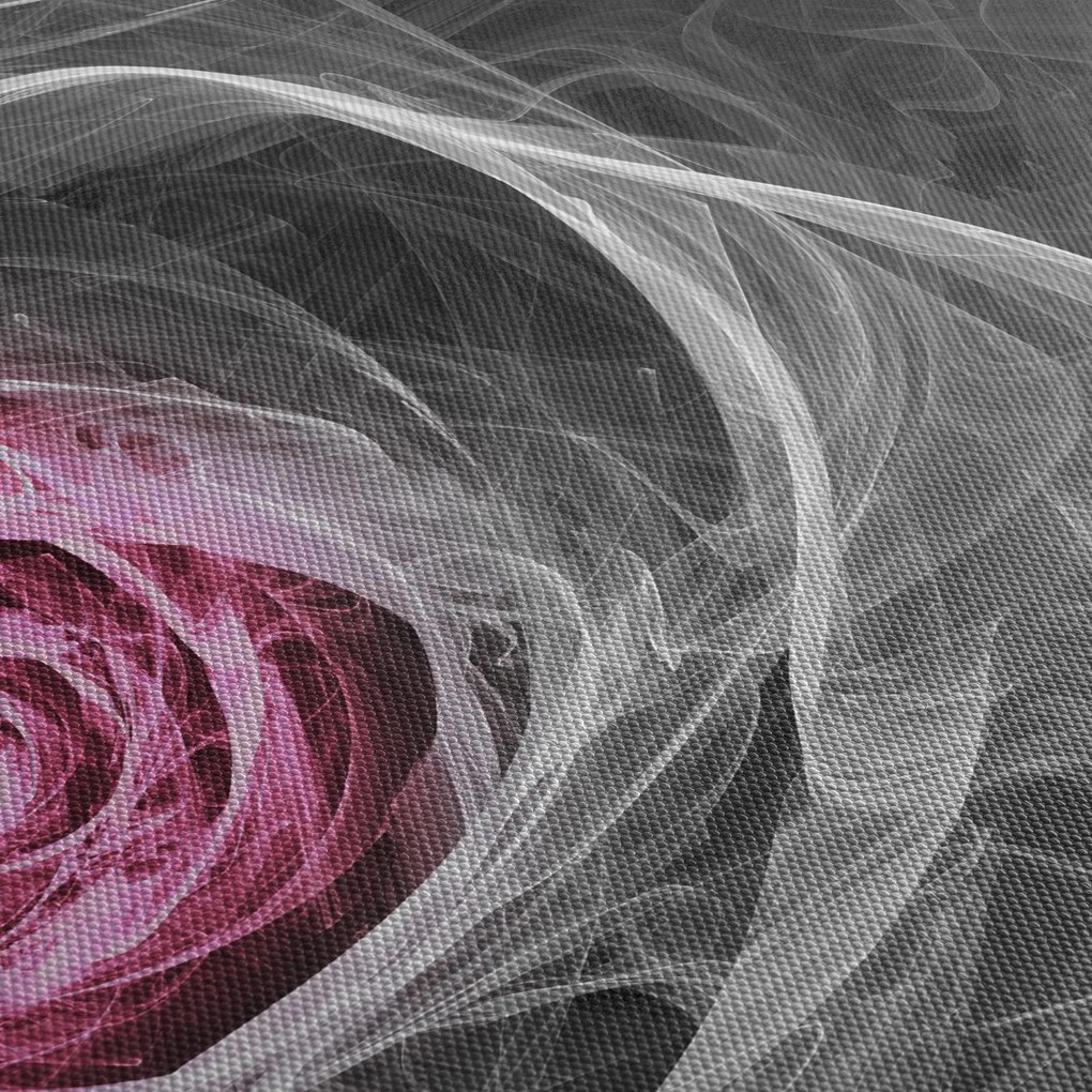 Tablou - Trandafir abstract, fucsia (120x50 cm)