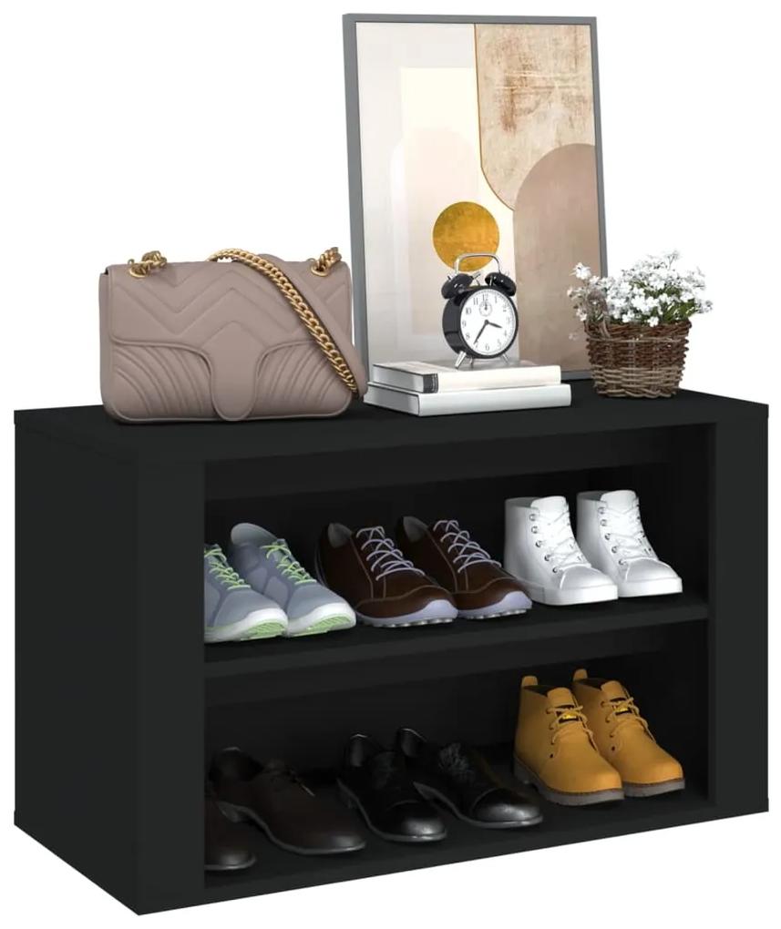 Suport pantofi, negru, 75x35x45 cm, lemn prelucrat 1, Negru