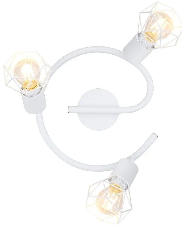 Plafoniera cu 3 spoturi design industrial XARA I alb 23cm