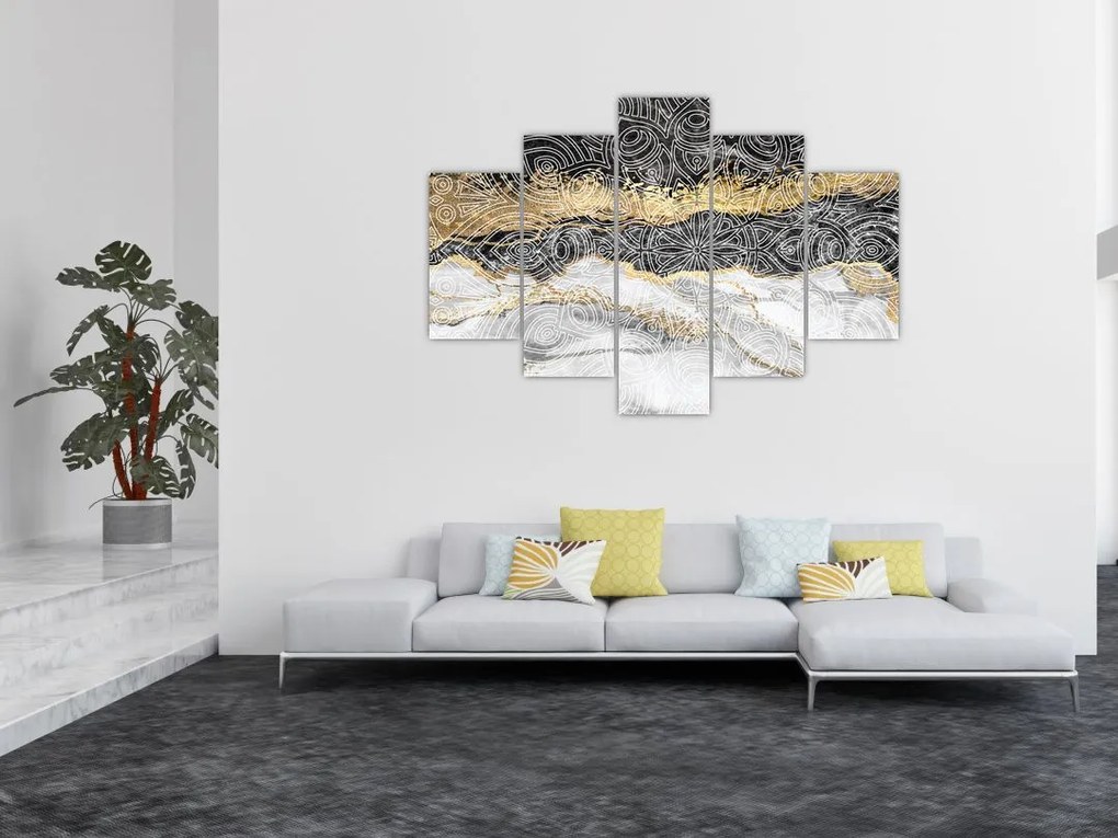 Tablou - Mandala în marmură (150x105 cm)