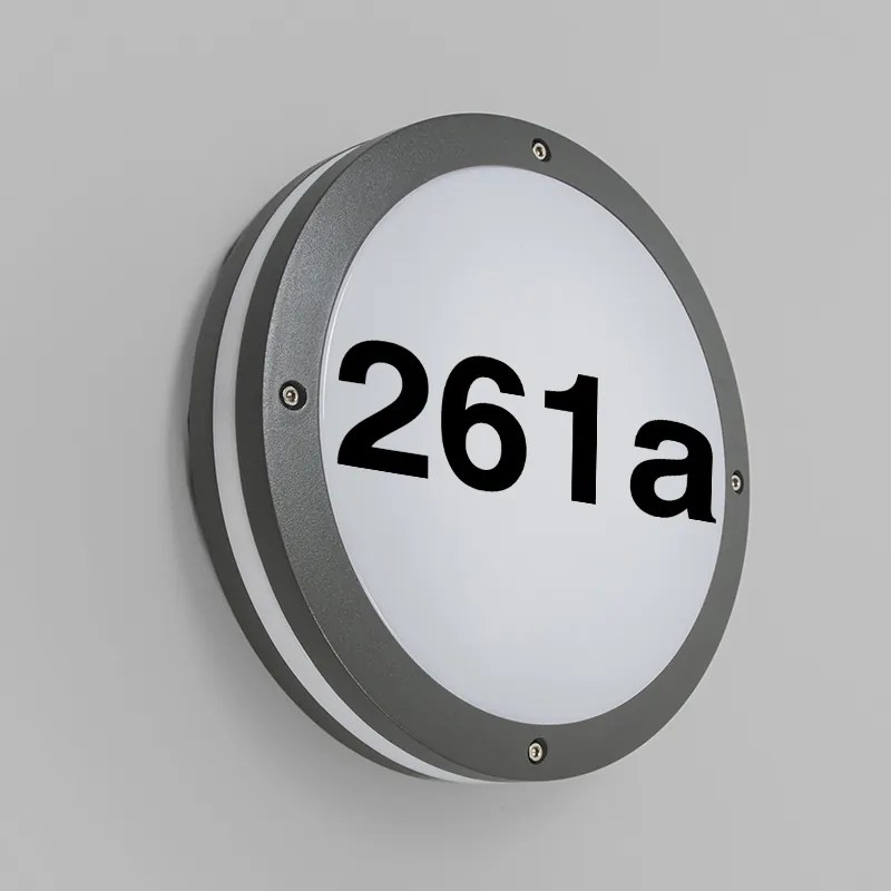 Lampă de perete exterioară antracit cu număr de casă IP54 - Glow
