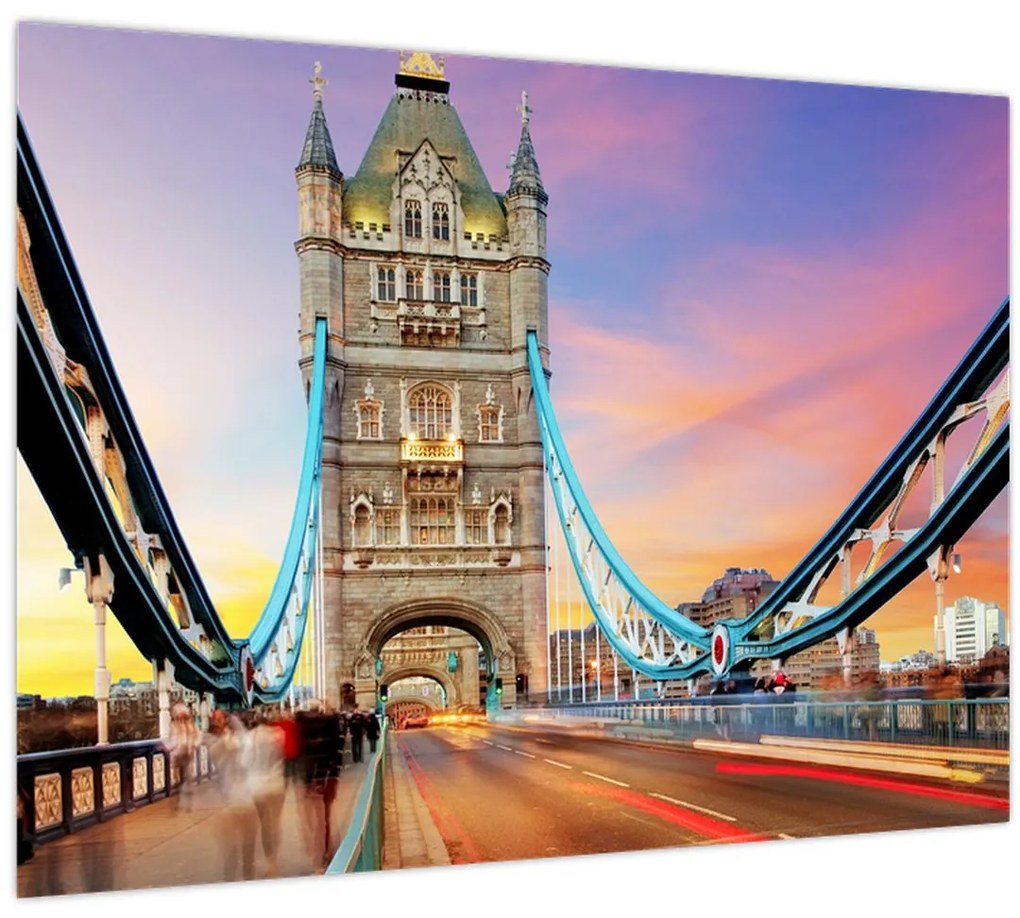 Tablou pe sticlă - Tower Bridge (70x50 cm)
