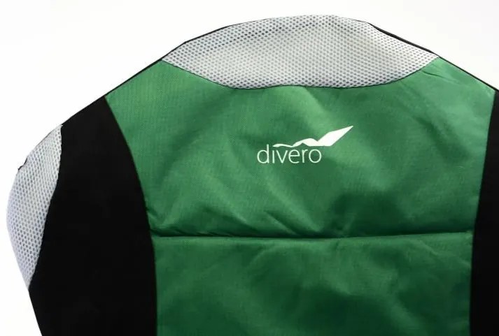 Divero Deluxe Scaun pliabil de camping,verde, 2 bucăți