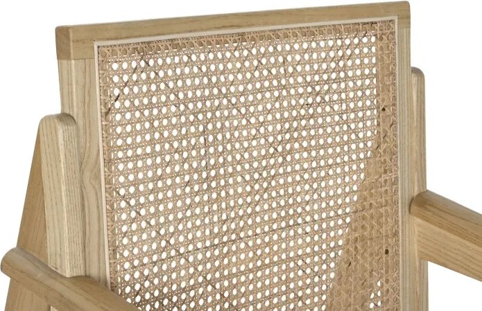 Fotoliu din lemn si rattan, "Surinami"
