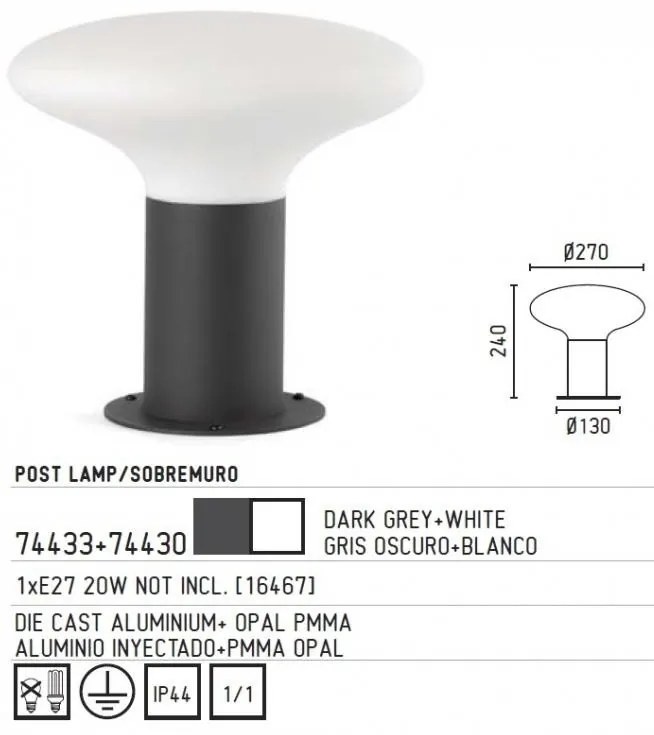 Stalp exterior 74433+glob 74430 Blub-s