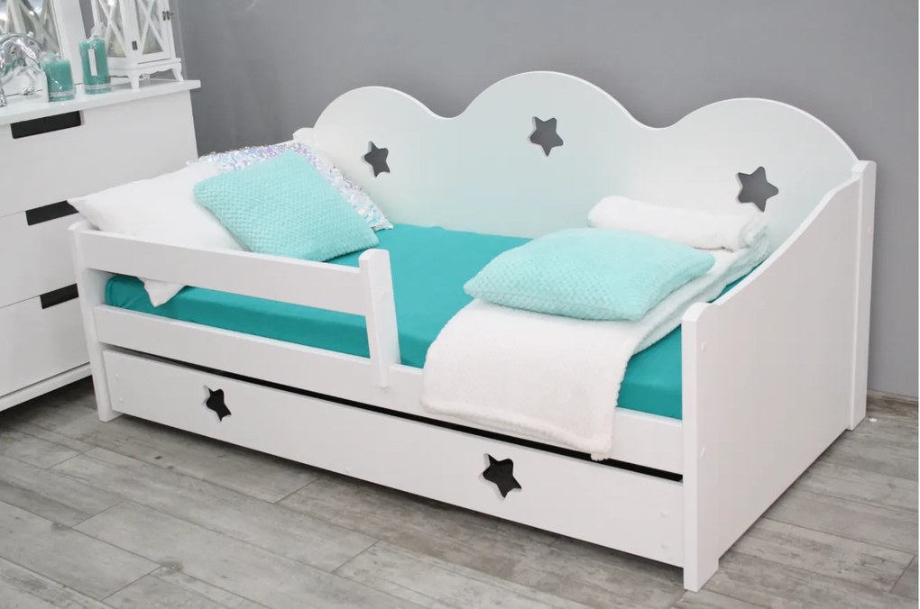 Pat pentru copii Miki 80x160 cm Saltele: fără saltea, Lamele de pat: Fără lamele