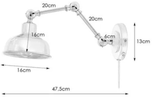 Aplică Markslöjd 108115 GRIMSTAD 1xE27/60W/230V