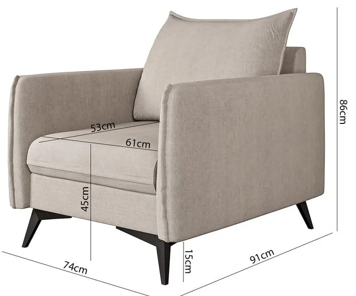 Fotoliu bej Juli Bis – Ropez