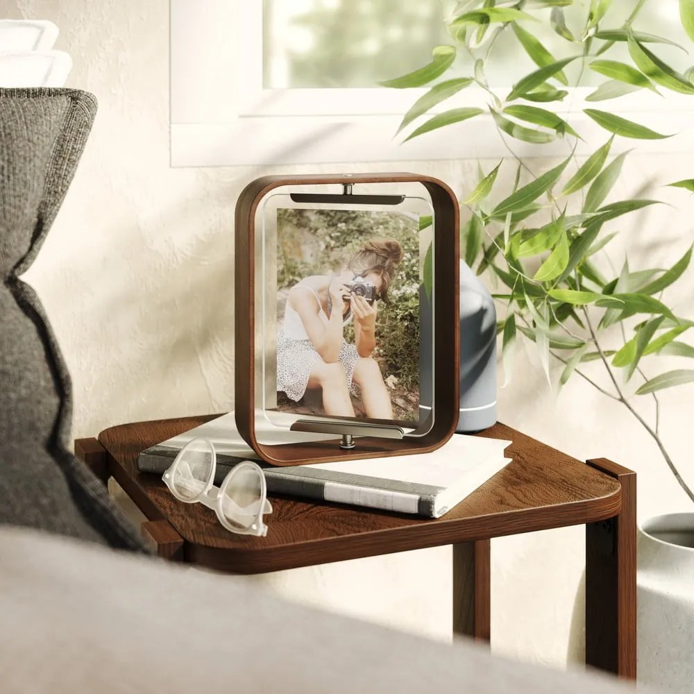 Ramă foto maro închis din lemn 19x24 cm Bellwood – Umbra