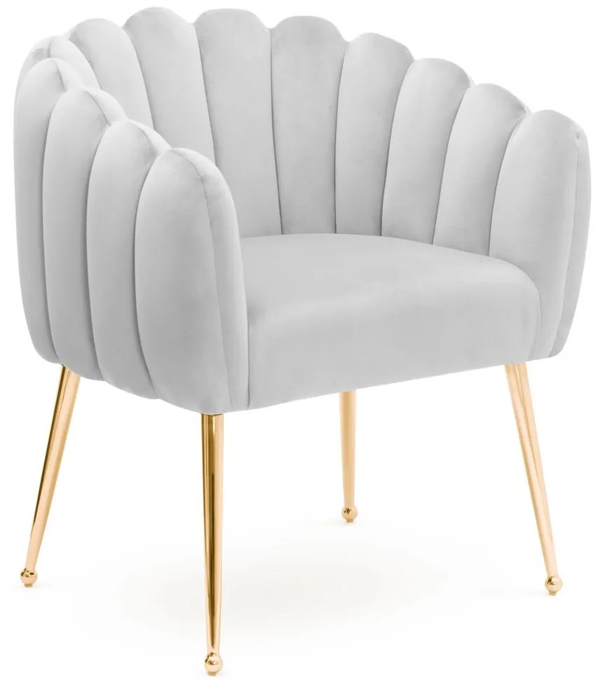Scaun Lili gri deschis/gold – H81 cm