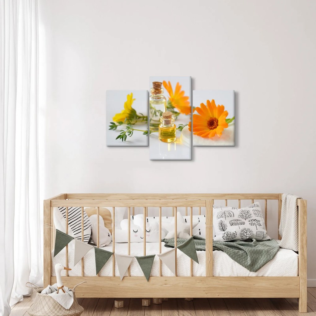 Tablou cu flori portocalii (90x60 cm)