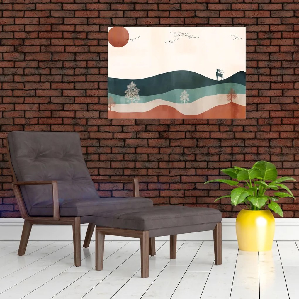 Tablou - Peisaj ilustrat (90x60 cm)