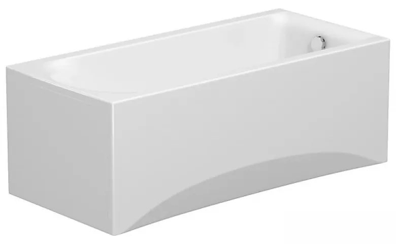 Cada baie dreptunghiulara 160x75 cm, alba, din acril, cu picioare reglabile, Cersanit City