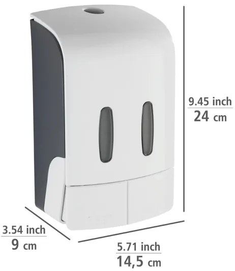 WENKO TARTAS – dozator de săpun, 480 ml, alb/gri, cod 24591100