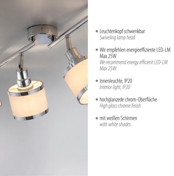 Spot ACCOR 4xE14/25W/230V Leuchten Direkt 15374-17