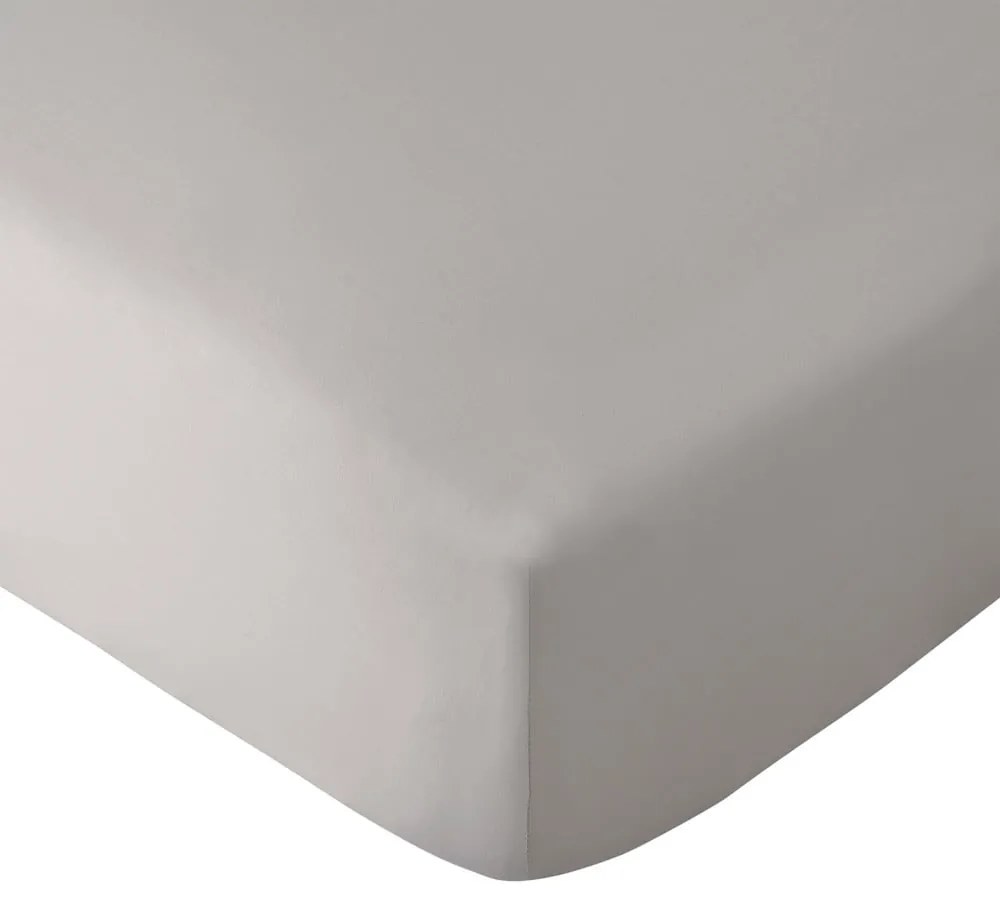 Cearceaf gri din microfibră cu elastic 185x200 cm So Soft Easy Iron – Catherine Lansfield