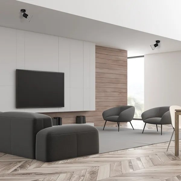 Spot de perete DANTE 1xGU10/25W/230V negru/crom lucios