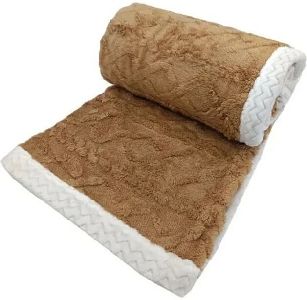 Pătură din lână Island nucă, 150 x 200 cm