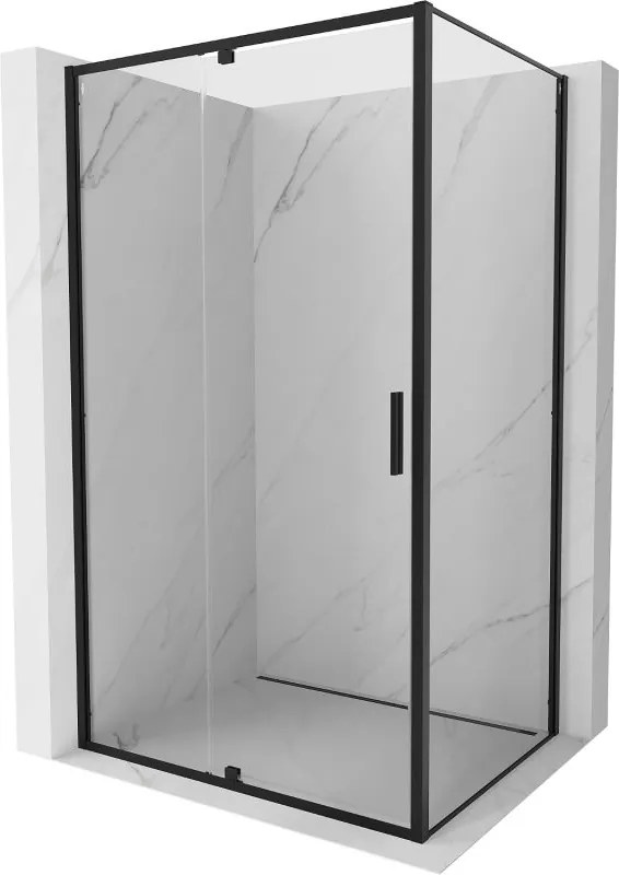 Mexen Exo cabină de duș pivotantă 120 x 90 cm, transparentă, neagră - 819-120-090-70-00