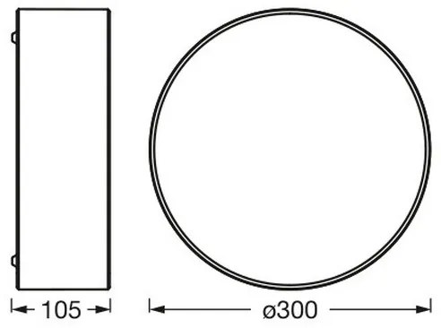Plafonieră Osram ORBIS PARIS, 1xE27/25W/230V, Ø 30 cm, maro