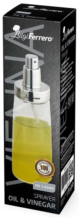 Distribuitor de oțet și ulei Luigi Ferrero Vienna FR-1434V, 200 ml, Oțel inoxidabil, Sticlă, Argint