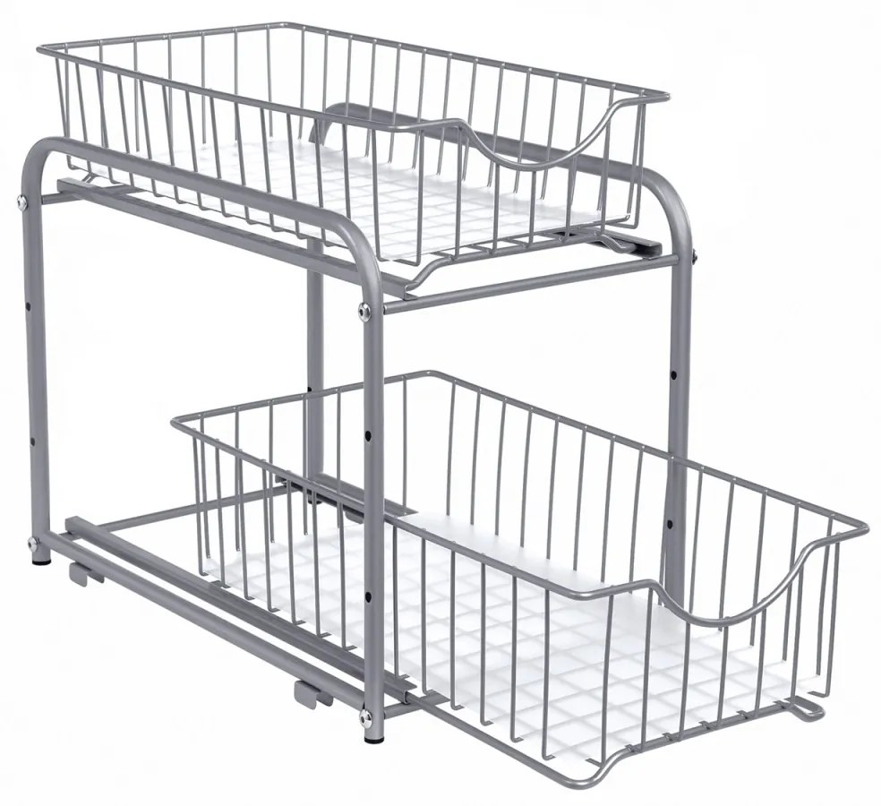 Organizator cu cosuri detasabile SOLIDO stivuibil, gri