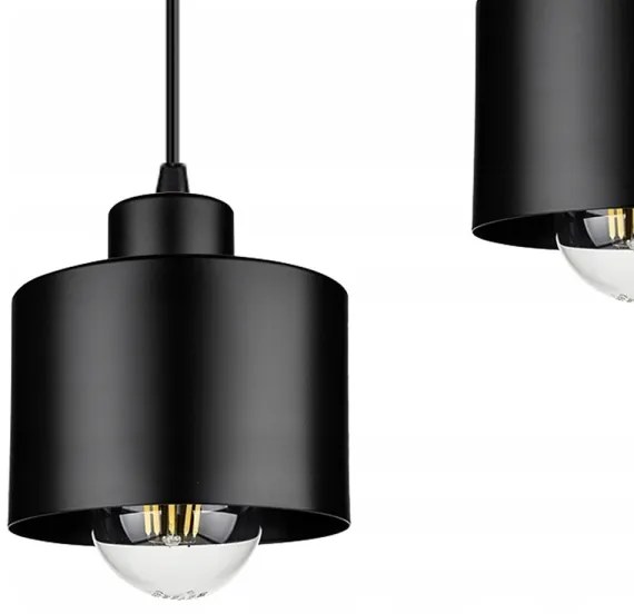 Lustră pe cablu 3xE27/35W/230V negru