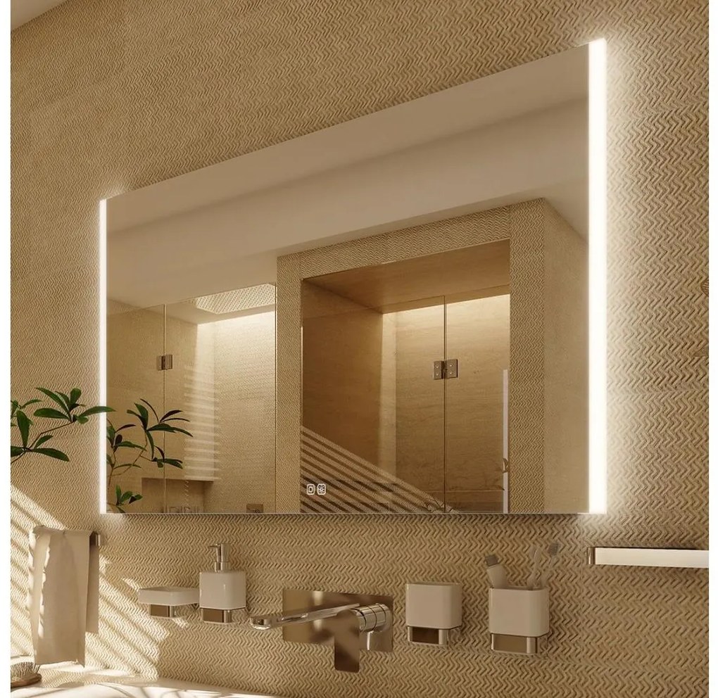 NIMCO ZP 11003VX - Oglindă LED pentru baie cu iluminare integrată, 3000-6500K, 70x80 cm, IP44