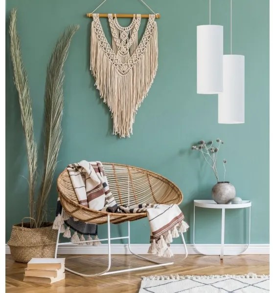 Lustră pe cablu ZIK 1xE27/40W/230V albă