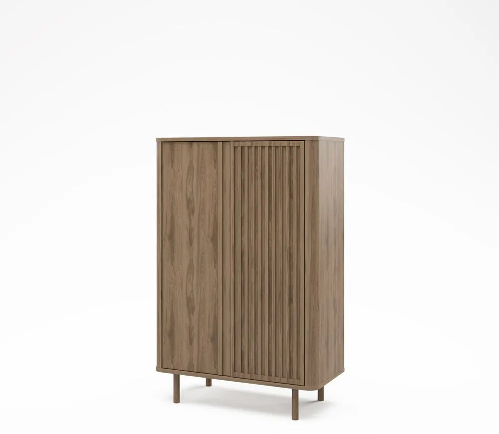 Dulap în culoare naturală cu aspect de lemn de stejar 86x130x40 cm Salma – Marckeric