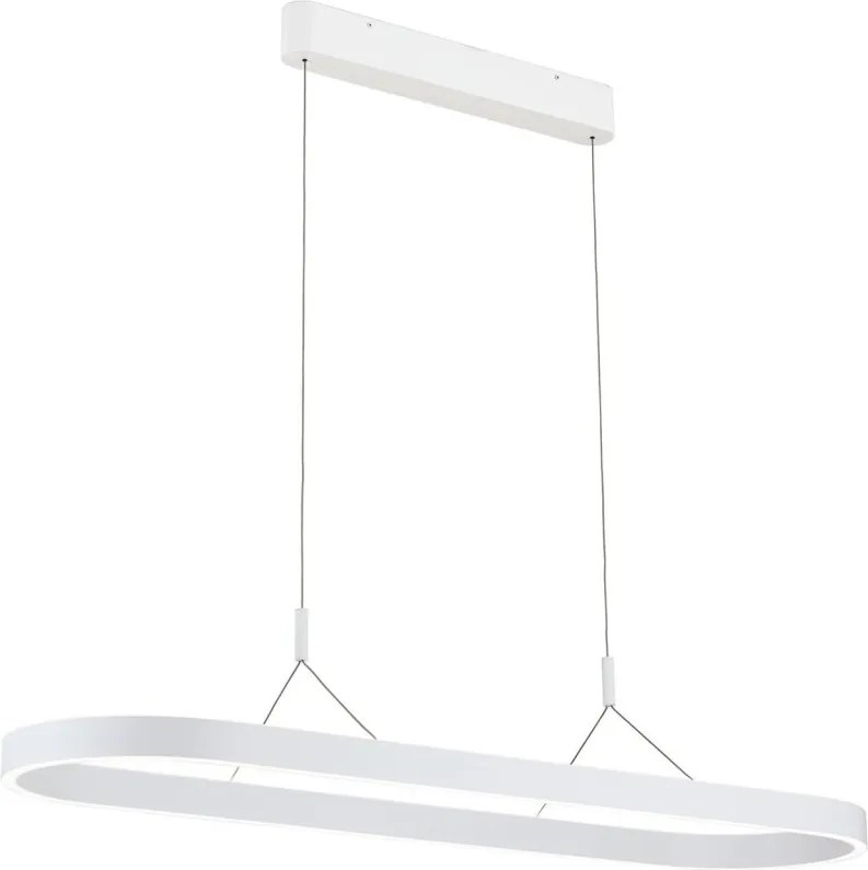 Lustra LED ovala iluminat sus si jos CARRARA alb