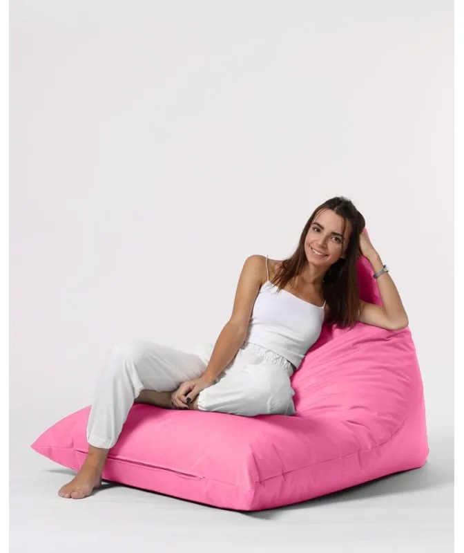 Fotoliu Puf Bean Bag Pyramid Big Bed Pouf - Pink