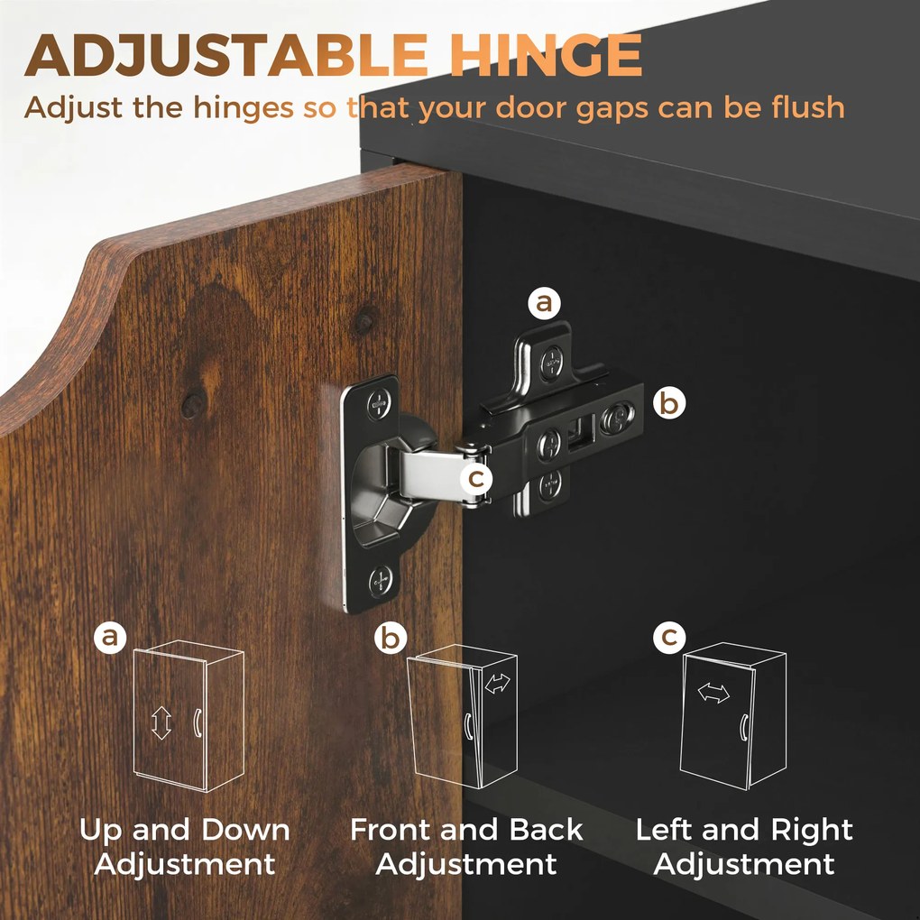 HOMCOM Mobilier de depozitare pentru birou 5 sertare 1 ușă poliță reglabilă, suport imprimantă pe roți, 78x40x66,5 cm, maro | Aosom Romania