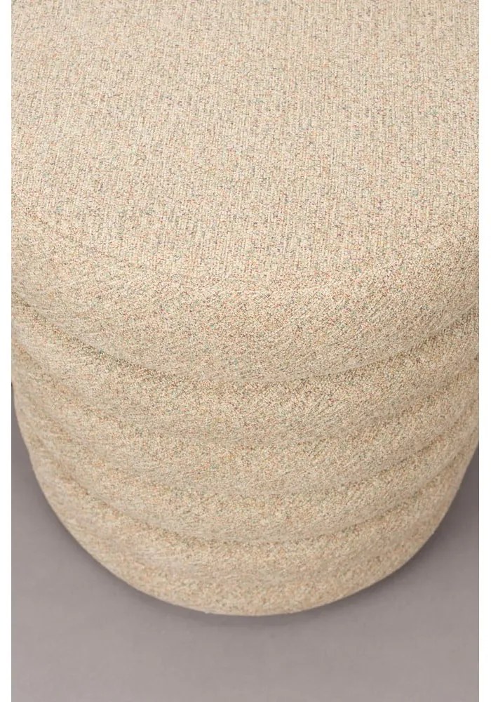 Taburet bej cu tapițerie din țesătură bouclé Fern – Dutchbone