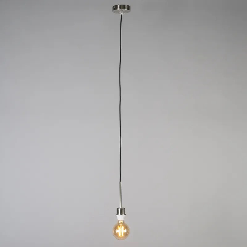 Lampă modernă cu pandantiv din oțel cu abajur 45 cm negru - Combi 1