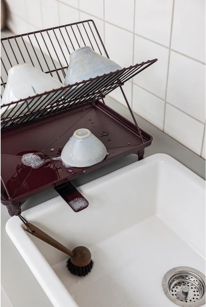 Scurgător de vase burgundy cu două nivele 42x29 cm Dry-It – Mette Ditmer Denmark