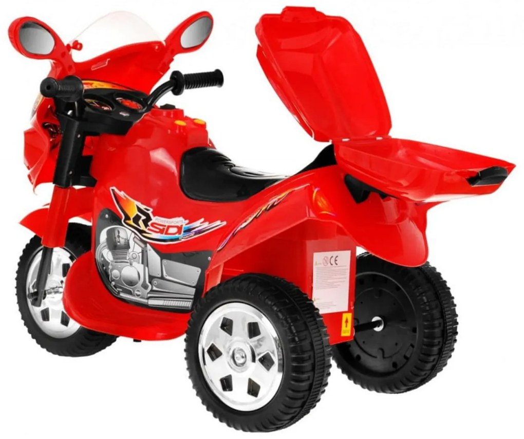 Motocicleta Electrica cu Acumulator Pentru Copii NOVOKIDS™ Moto Classico 88, 3-6 ani, Max 25 kg, Cu Melodii si Lumini, Trotineta Electrica, 3 Roti,