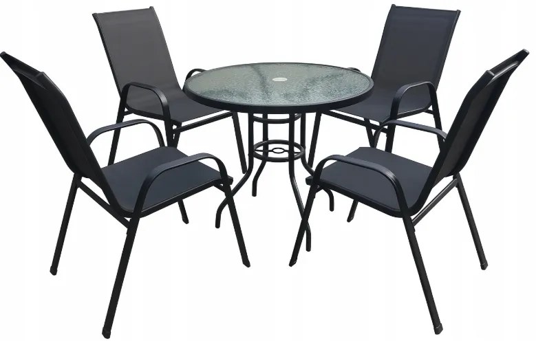 JAKS Set de grădină negru ZMO S 4