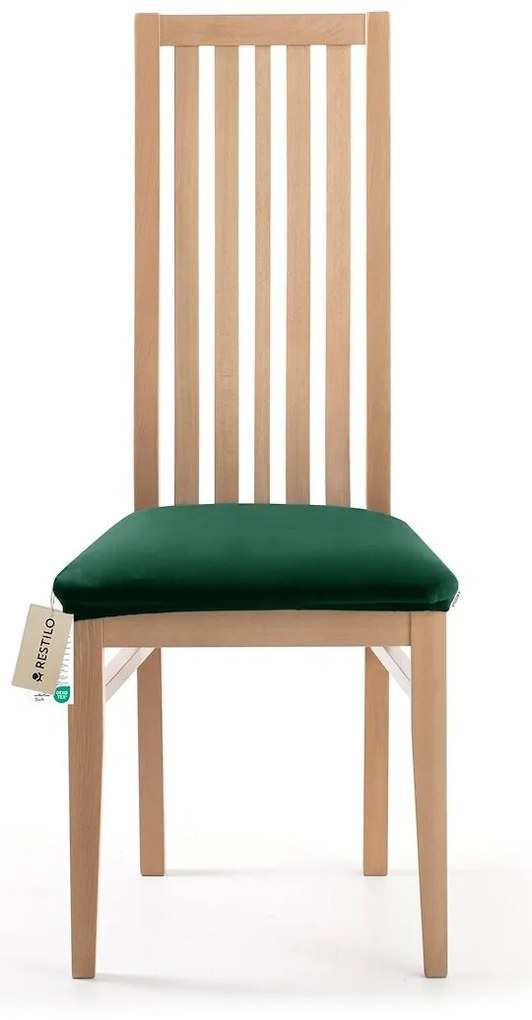 Restilo Husă elastică pentru scaun Sento verde închis, 40 x 40 + 5 cm