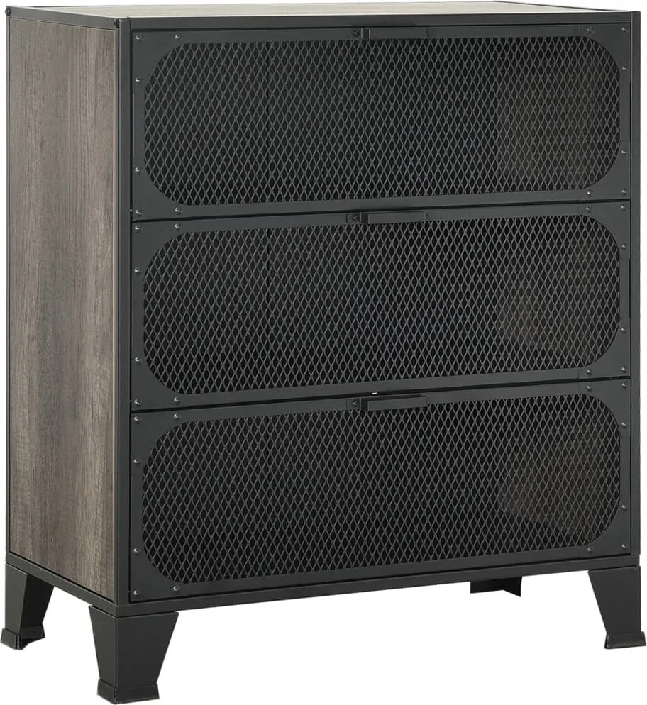 vidaXL Dulap de depozitare,gri,72x36x82cm,metal și MDF