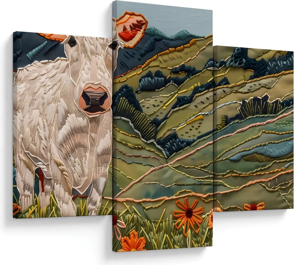 Tablou - Imitație de motiv tricotat (90x60 cm)